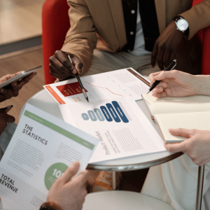 A team discusses the statistics behind brand reinvention