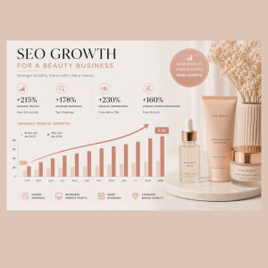 SEO growth for a luxury beauty company 