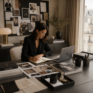 Woman working at a desk | Using an external PR agency has wide reaching benefits 