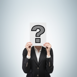 Question mark icon covering face